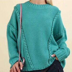 NWT VERY J New In Chunky Braid Oversized Sweater size S